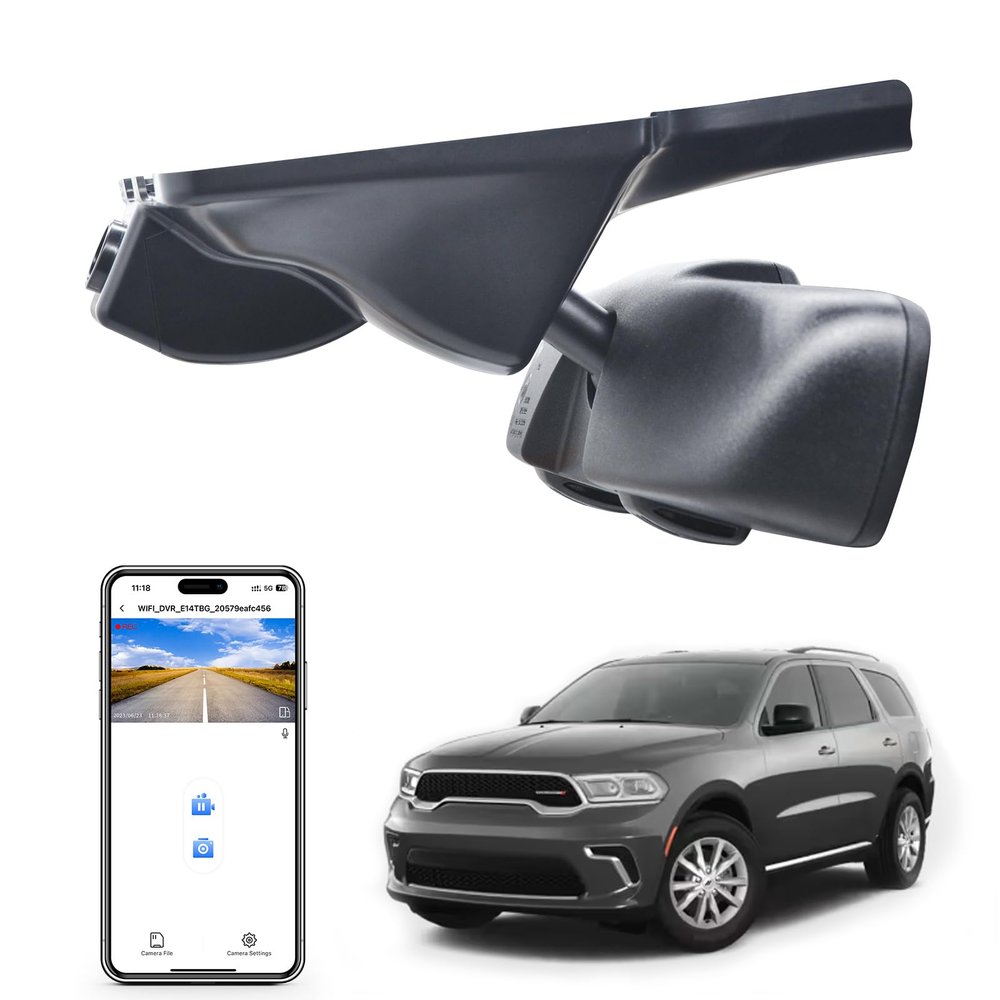 Mangoal 4K Dash Cam Custom Fit for Dodge Durango 2016 2017 2018 2019 2020 2021 2022 2023 2024 2025 (Model C), Citadel GT GT Plus SRT 392,Integrated OEM Look, UHD 2160P, WiFi & App, 128GB Card