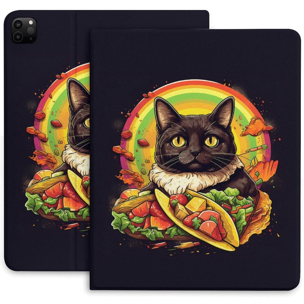 Case for iPad Pro 11 Inch Case 2020(2nd Gen) with Pencil Holder, Smart iPad Case Support Touch ID and Auto Wake/Sleep -Taco Cat