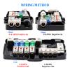 BEISUOS Power Distribution Block, Fused Power Distribution Block Car Audio 4 Way MIDI(Mini-ANL) Fuse Block, Support 12V Input 0/2/4 Gauge & Output 4/8 Gauge with Ground for Auto UTV Boat Stereo Amp view 4