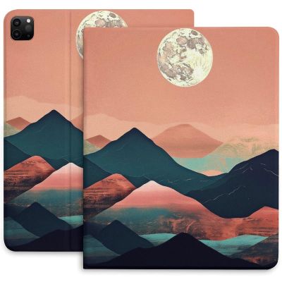 Case for iPad Pro 11 Inch Case 2020(2nd Gen) with Pencil Holder, Smart iPad Case Support Touch ID and Auto Wake/Sleep -Mountains Moon