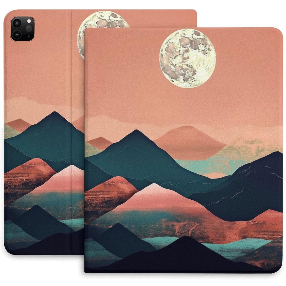 Case for iPad Pro 11 Inch Case 2020(2nd Gen) with Pencil Holder, Smart iPad Case Support Touch ID and Auto Wake/Sleep -Mountains Moon
