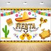 12x8ft Mexican Fiesta Backdrop Summer Festival Cinco De Mayo Photography Background Kids Birthday Party Cake Table Banner Holiday Decoration Wallpaper Photo Booth Props view 1