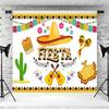 12x8ft Mexican Fiesta Backdrop Summer Festival Cinco De Mayo Photography Background Kids Birthday Party Cake Table Banner Holiday Decoration Wallpaper Photo Booth Props view 3