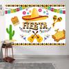 12x8ft Mexican Fiesta Backdrop Summer Festival Cinco De Mayo Photography Background Kids Birthday Party Cake Table Banner Holiday Decoration Wallpaper Photo Booth Props view 4