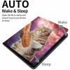 Case for iPad Pro 11 Inch Case 2020(2nd Gen) with Pencil Holder, Smart iPad Case Support Touch ID and Auto Wake/Sleep -Galaxy Cat Holding Coffee view 3