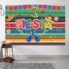 12x8ft Mexican Fiesta Backdrop Colorful Summer Cinco De Mayo Festival Photography Background Kids Birthday Party Cake Table Banner Decoration Supplies Photo Booth Props view 4