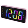 HANNLOMAX HX-160CR Alarm Clock Radio, 2.5 RGB Color Display (Pink) view 1