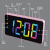 HANNLOMAX HX-160CR Alarm Clock Radio, 2.5 RGB Color Display (Pink) view 3