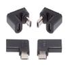 NFHK 4pcs/lot USB-C USB2.0 Type C Female to Micro USB Male Power Data Adapter 90/360 Degree Angled Type view 1