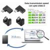 NFHK 4pcs/lot USB-C USB2.0 Type C Female to Micro USB Male Power Data Adapter 90/360 Degree Angled Type view 3