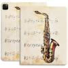 Case for iPad Pro 11 Inch Case 2020(2nd Gen) with Pencil Holder, Smart iPad Case Support Touch ID and Auto Wake/Sleep -Music Notes Saxophone view 1