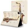 Case for iPad Pro 11 Inch Case 2020(2nd Gen) with Pencil Holder, Smart iPad Case Support Touch ID and Auto Wake/Sleep -Music Notes Saxophone view 2