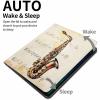 Case for iPad Pro 11 Inch Case 2020(2nd Gen) with Pencil Holder, Smart iPad Case Support Touch ID and Auto Wake/Sleep -Music Notes Saxophone view 3