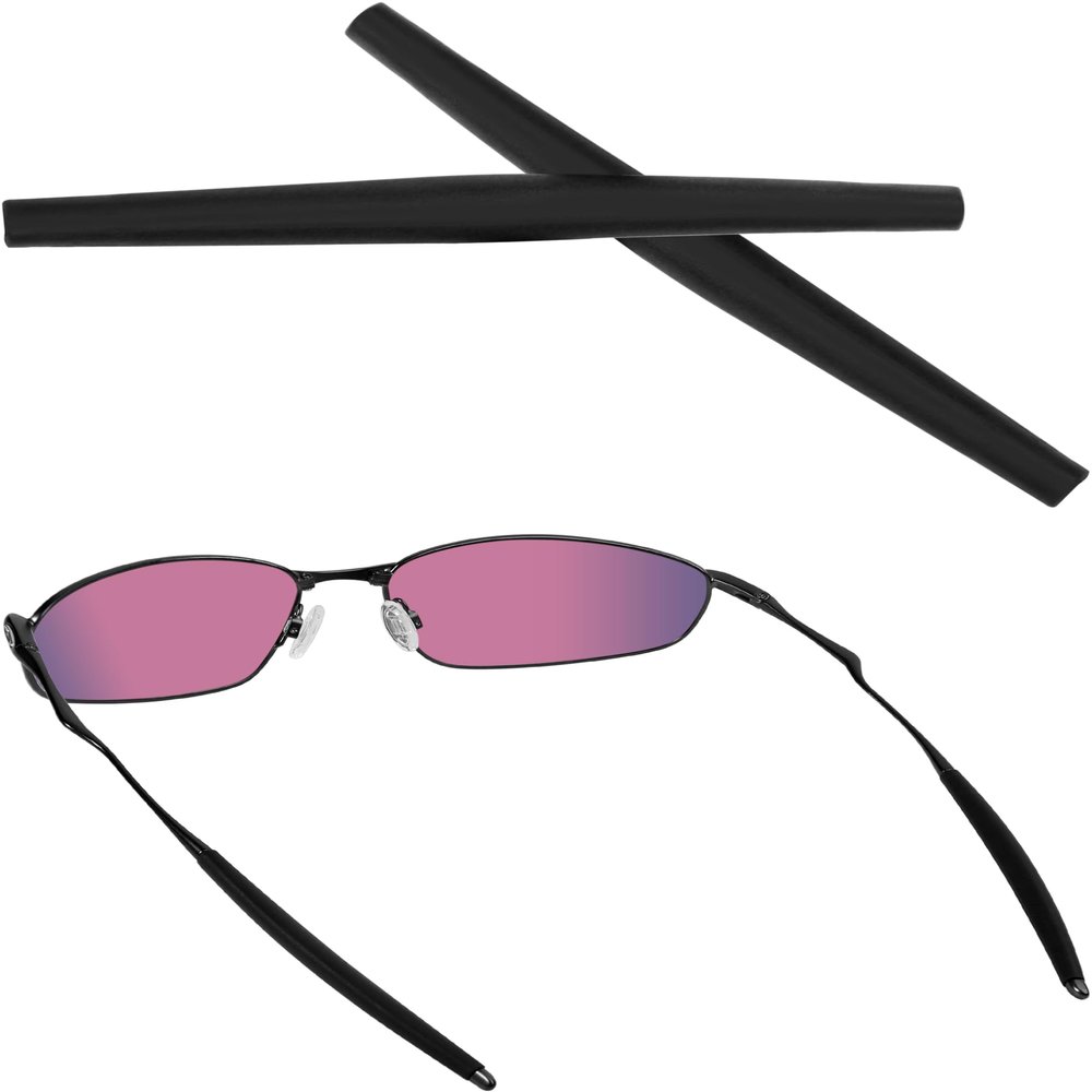 LenzReborn Replacement Earsocks for Oakley Whisker/Big Square Wire/Warden Eyeglass - Black