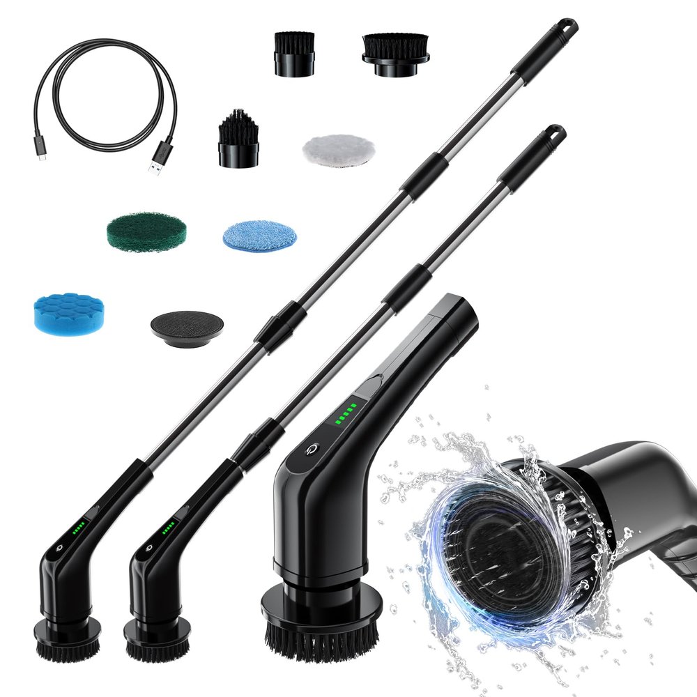 Electric Spin Scrubber for BathroomCordless Cleaning Brush for Home