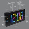 HANNLOMAX HX-160CR PLL FM Radio Alarm Clock, 2.5" LED Display with RGB Color (7 Regular Colors and 4 Dynamic Color Charging Mode), Display Dimmer Function, AC Operation only. (Black) view 3