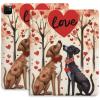 Case for iPad Pro 11 Inch Case 2020(2nd Gen) with Pencil Holder, Smart iPad Case Support Touch ID and Auto Wake/Sleep -Valentine Dog view 1