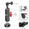 RAYWOWO Camera Clamp Mount for GoPro DJI insta360 Motorcycle Bicycle Handlebar Mounts Aluminum Tube Clip Live Broadcast Head Bracket, with 1/4"-20 Screw, for Camera LED Lights DSLR (Screw Mount) view 2