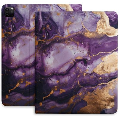 Case for iPad Pro 11 Inch Case 2020(2nd Gen) with Pencil Holder, Smart iPad Case Support Touch ID and Auto Wake/Sleep -Purple Gold Marble