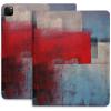 CIMOXDERRT Case for iPad Pro 11 Inch Case 2020(2nd Gen) with Pencil Holder, Smart iPad Case Support Touch ID and Auto Wake/Sleep -Modern Abstract Painting Red Blue view 1