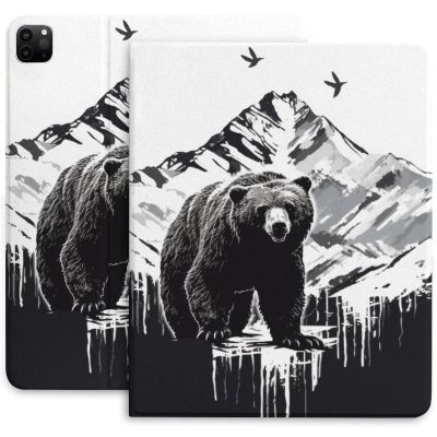 Case for iPad Pro 11 Inch Case 2020(2nd Gen) with Pencil Holder, Smart iPad Case Support Touch ID and Auto Wake/Sleep -Bird Flying Bear Mountain