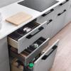 Matte Black Cabinet Pulls, 10 Pack Slim Square Bar Drawer Handles, 5 Inch Barthroom Bedroom Furniture Handles Stainless Steel, Kitchen Cabinet Handles Dresser Handles ( Color : White , Size : 160 mm ) view 2