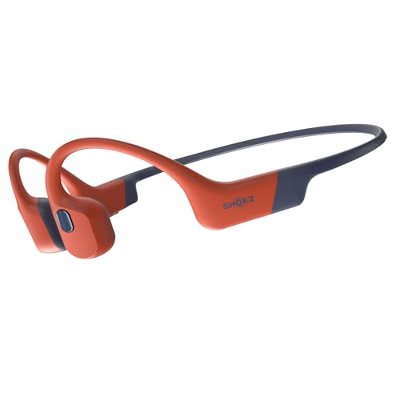 SHOKZ OpenSwim Pro - Open-Ear Bluetooth & MP3 Bone Conduction Sport Headphones, Swimming Headphones, IP68 Waterproof, Red