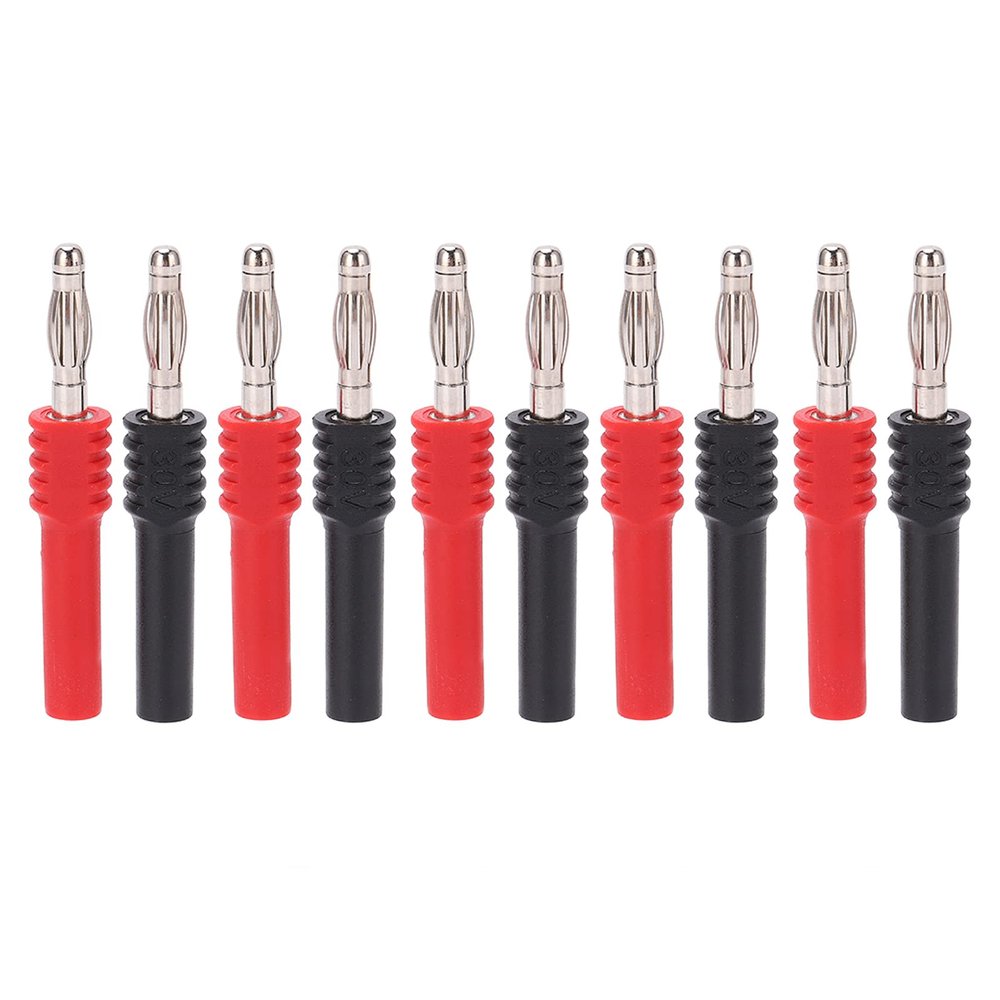 10Pcs Banana Jack Female Socket 4mm Male To 2mm Female Brass Banana Connector Adapter for Electronic Instruments, Industrial Equipment, Ships, Automobiles