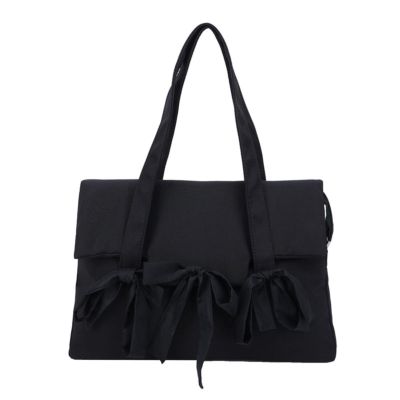 Aesthetic Laptop Bag Y2k Purse Designer Handbags for Women Shoulder Bag for Women Cute Purse (Black,17.4 in)