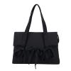 Aesthetic Laptop Bag Y2k Purse Designer Handbags for Women Shoulder Bag for Women Cute Purse (Black,17.4 in) view 1