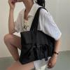Aesthetic Laptop Bag Y2k Purse Designer Handbags for Women Shoulder Bag for Women Cute Purse (Black,17.4 in) view 2