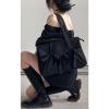 Aesthetic Laptop Bag Y2k Purse Designer Handbags for Women Shoulder Bag for Women Cute Purse (Black,17.4 in) view 3