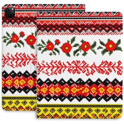 Case for iPad Pro 11 Inch Case 2020(2nd Gen) with Pencil Holder, Smart iPad Case Support Touch ID and Auto Wake/Sleep -Colorful Ukrainian Embroidery Patterns