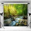15x10ft Forest Backdrop Jungle Forest River Stream Nature Woodland Photography Background Spring Camping Party Birthday Banner Adult Portrait Decoration Supplies Photo Booth Props view 3