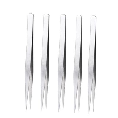 DOITOOL 10pc Stainless Steel Straight Tweezers Ergonomic Design for Sewing and Crafting Resistant Precision Tool for Home Sewing Machine Use
