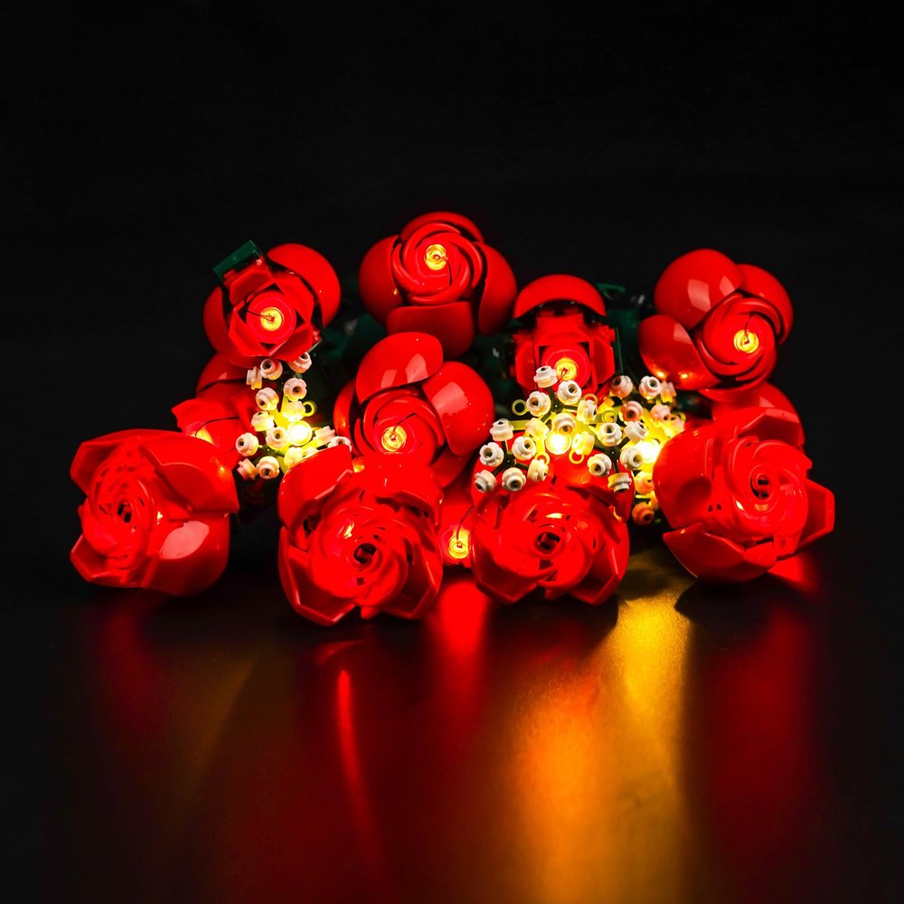BrickBling Light Kit Compatible with Lego Icons Bouquet of Roses, Dcor Lights Compatible with Lego 10328, Great Gift for Anniversary and Valentine's Day (Lights Only, No Bricks)