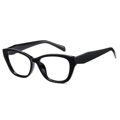 Cyxus Cat Eye Blue Light Glasses for Women Chunky Computer Glasses Reduce Eye Strain UV Blocking8154T01 Black