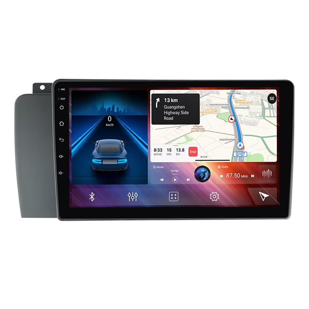 MekedeTech Android Car Radio Stereo GPS Navigation for Volvo XC70 V70 S60 2004-2007 Head Unit,9 inch Touch Screen Upgrade with Wireless CarPlay/Android Auto,4 core 2+32G