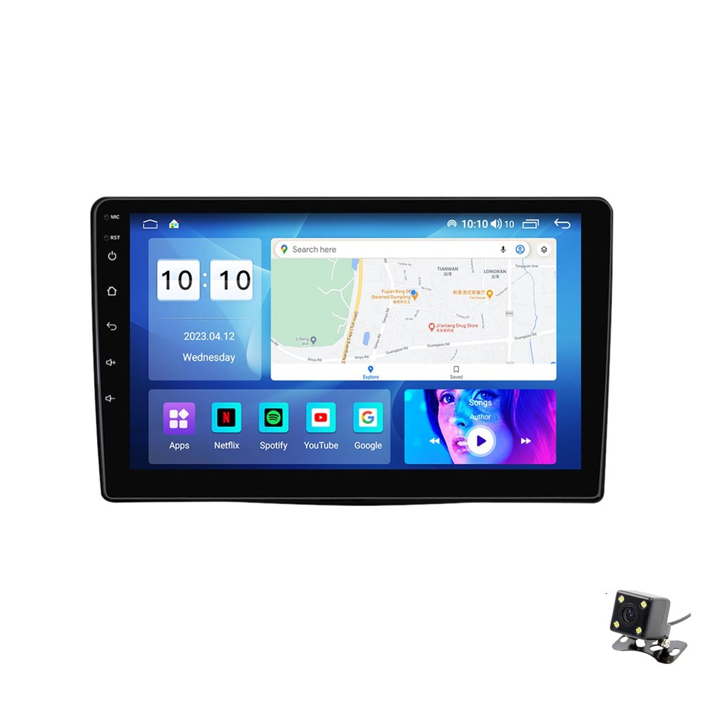 ADMLZQQ Double Din Car Stereo Multimedia with Bluetooth and 9" Touchscreen Android 12 for Fiat 500L 2012-2017,with GPS/Car-Play Android/SWC/Backup Camera/Mirror Link/4G WiFi,M200s