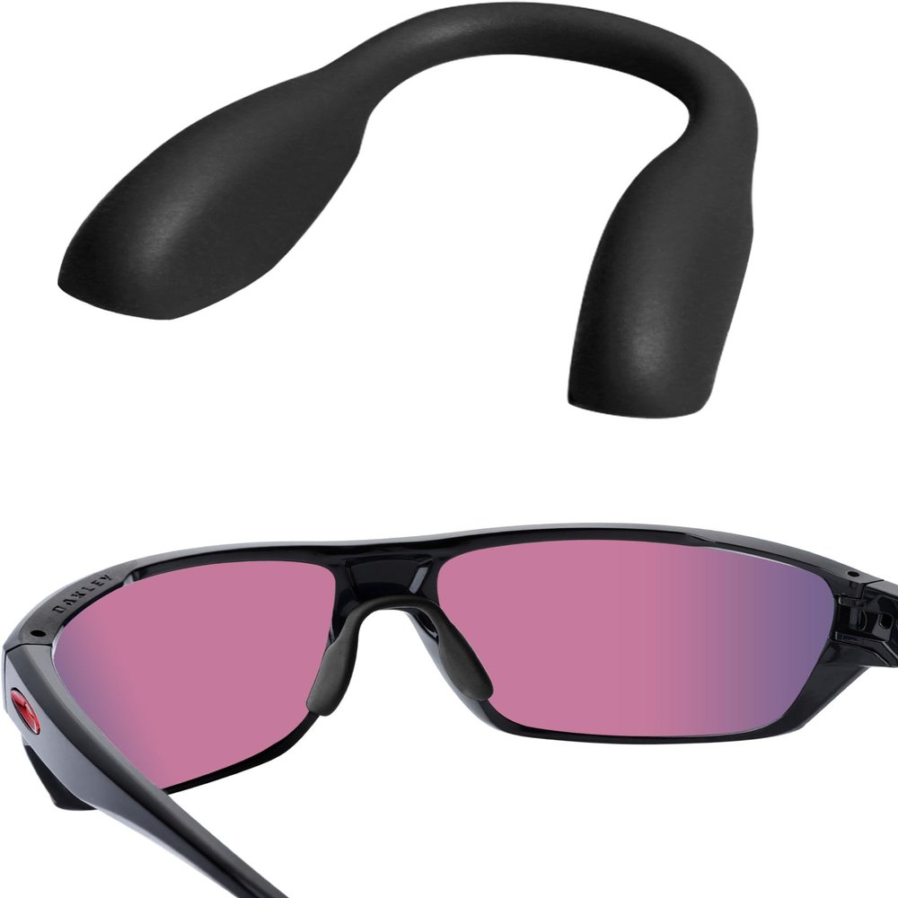 LenzReborn Replacement Nose Piece Nose Pads for Oakley Split Shot/Crossrange/Crossrange R/Crossrange XL/Crossrange Shield/Split Time/OutPace/Targetline/Corridor Sunglasses - Black