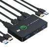JAGTRADE USB Switch USB 3.0 HDMI2.0-Compatible KVM Switch HD4K60Hz Switcher Box Controls2 Computers Or Laptop Monitors Two Input Display view 1