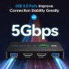 JAGTRADE USB Switch USB 3.0 HDMI2.0-Compatible KVM Switch HD4K60Hz Switcher Box Controls2 Computers Or Laptop Monitors Two Input Display view 3