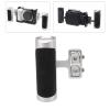 Mini Side Handle Handgrip, Camera Cage Side Handle, Aluminum Alloy Silicone Universal Up and Down Adjustable Handle Grip with 1/4 Screw Cold Shoe Mount for Photography (Silver) view 3