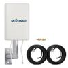 Mophamp 4G/5G MIMO LTE Antenna Dual-Polarized 680-3800MHz Twin 32.8ft Cable Compatible with Routers, Modems, Hotspots, Gateways with SMA/TS9 Connectors | Compatible with AT&T, Verizon, T-Mobile view 1