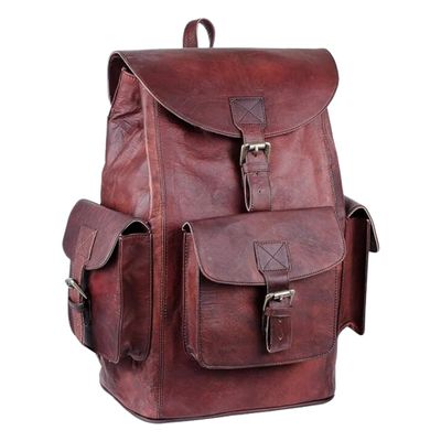 16 inch Genuine Leather Backpack for Women and Mens Leather backpack and Leather laptop backpack for Women | Leather backpack for men