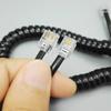 XROLAND Four-core Telephone Handset Cable Cord 6Ft Modular Coiled Telephone Handset Cord Black/Red White Curly 1.85m/pc view 2