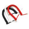 XROLAND Four-core Telephone Handset Cable Cord 6Ft Modular Coiled Telephone Handset Cord Black/Red White Curly 1.85m/pc view 3