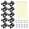 MECCANIXITY 10Pcs Cable Zip Tie Base 6.5mm Hole Dia Saddle Type Wire Holder for 40 Series European Standard Aluminum Extrusion with M5 Screws, Nuts, Ties Black view 1