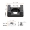 MECCANIXITY 10Pcs Cable Zip Tie Base 6.5mm Hole Dia Saddle Type Wire Holder for 40 Series European Standard Aluminum Extrusion with M5 Screws, Nuts, Ties Black view 2
