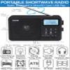 ZHIWHIS Shortwave Radio with Bluetooth, AM FM SW Portable Receiver by 4 AA Batteries, 4 inch Large Speaker/External Antenna Port/Presets/Start Timer/Sleep Timer, Support USB/Micro SD for Home ZWS-206 view 2